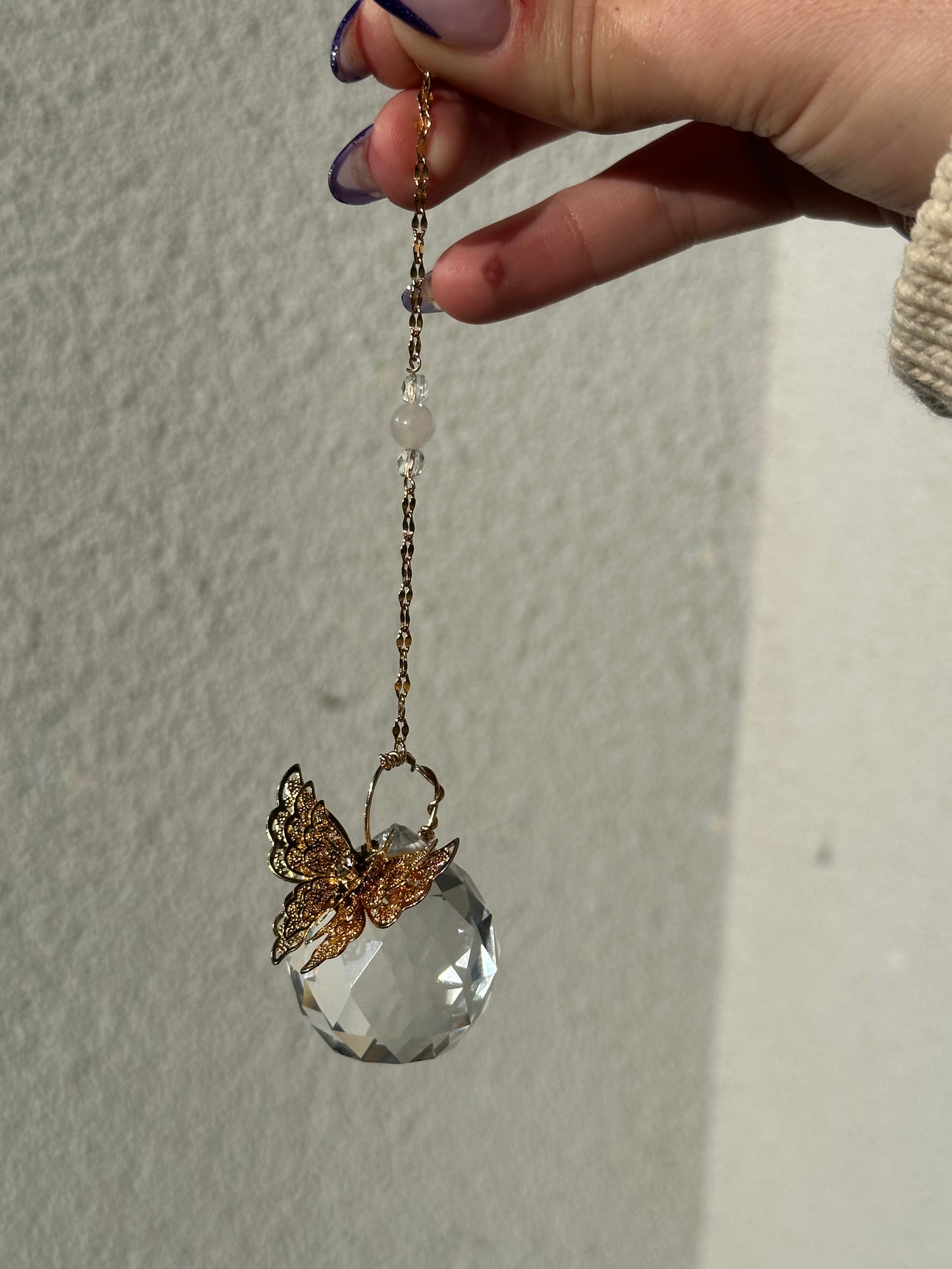 Clear small Butterfly Suncatcher